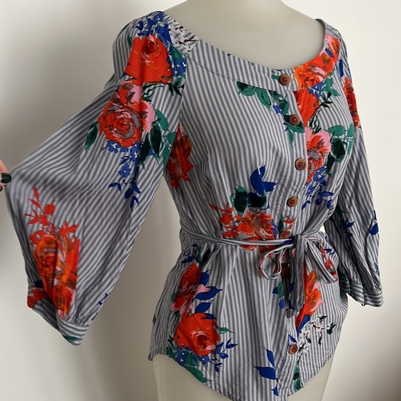 MAUVE by Anthropologie Lilorne Floral Buttondown size xs - Picture 7 of 13